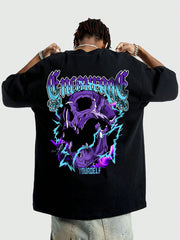 Camiseta Oversized Encourage Yourself Skull Caveira