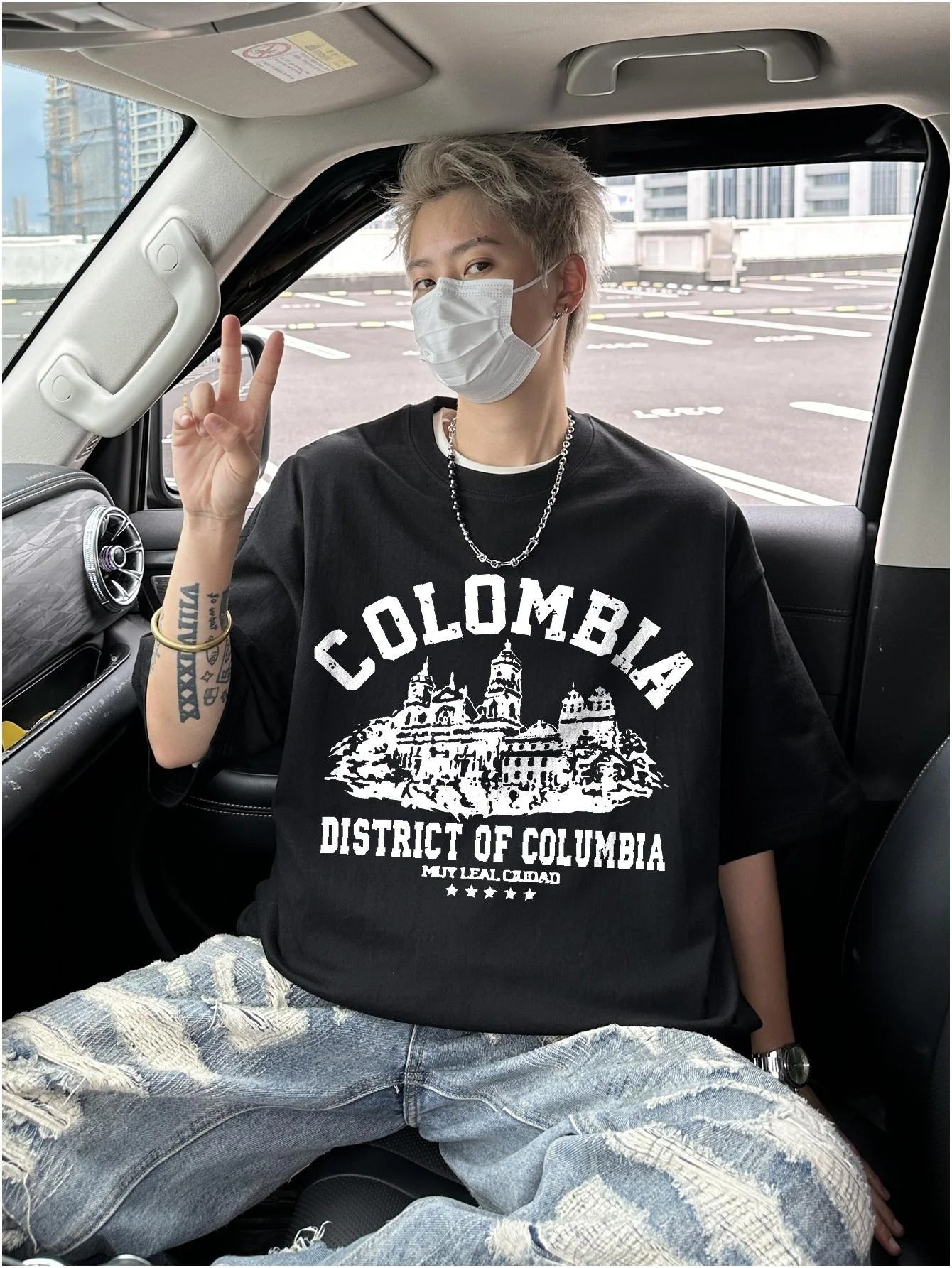 Camiseta Básica Unissex Com Estampa Distrito De Colombia