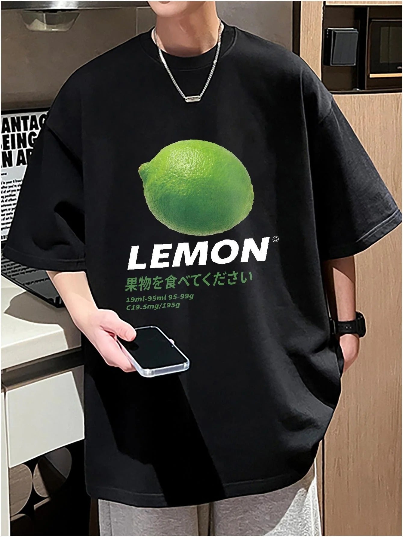 Camiseta Básica Unissex Com Estampa Fruta Limão