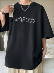 Camiseta Básica Unissex Meow Fashion Cat