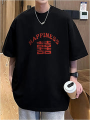 Camiseta Básica Unissex Happiness Chinese Style