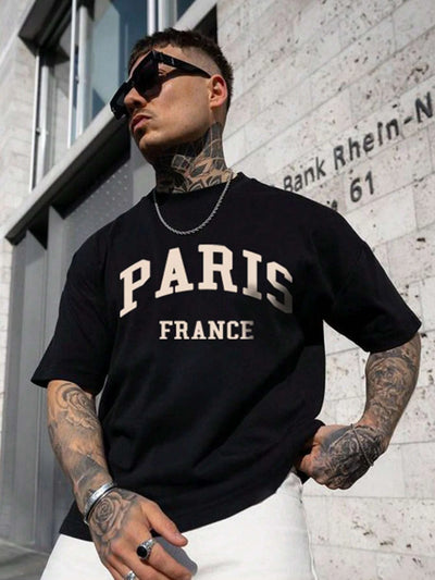 Camiseta Básica Unissex Com Estampa Paris França