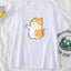 Camiseta Básica Casal Estampa Gatinho Engraçado