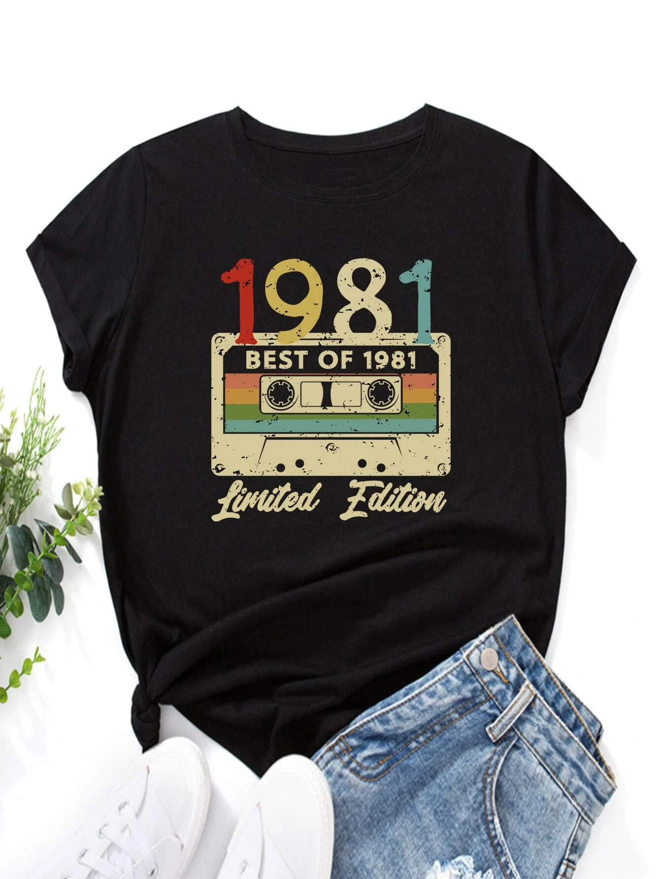 Camiseta infantil Com Estampa Fita 1981