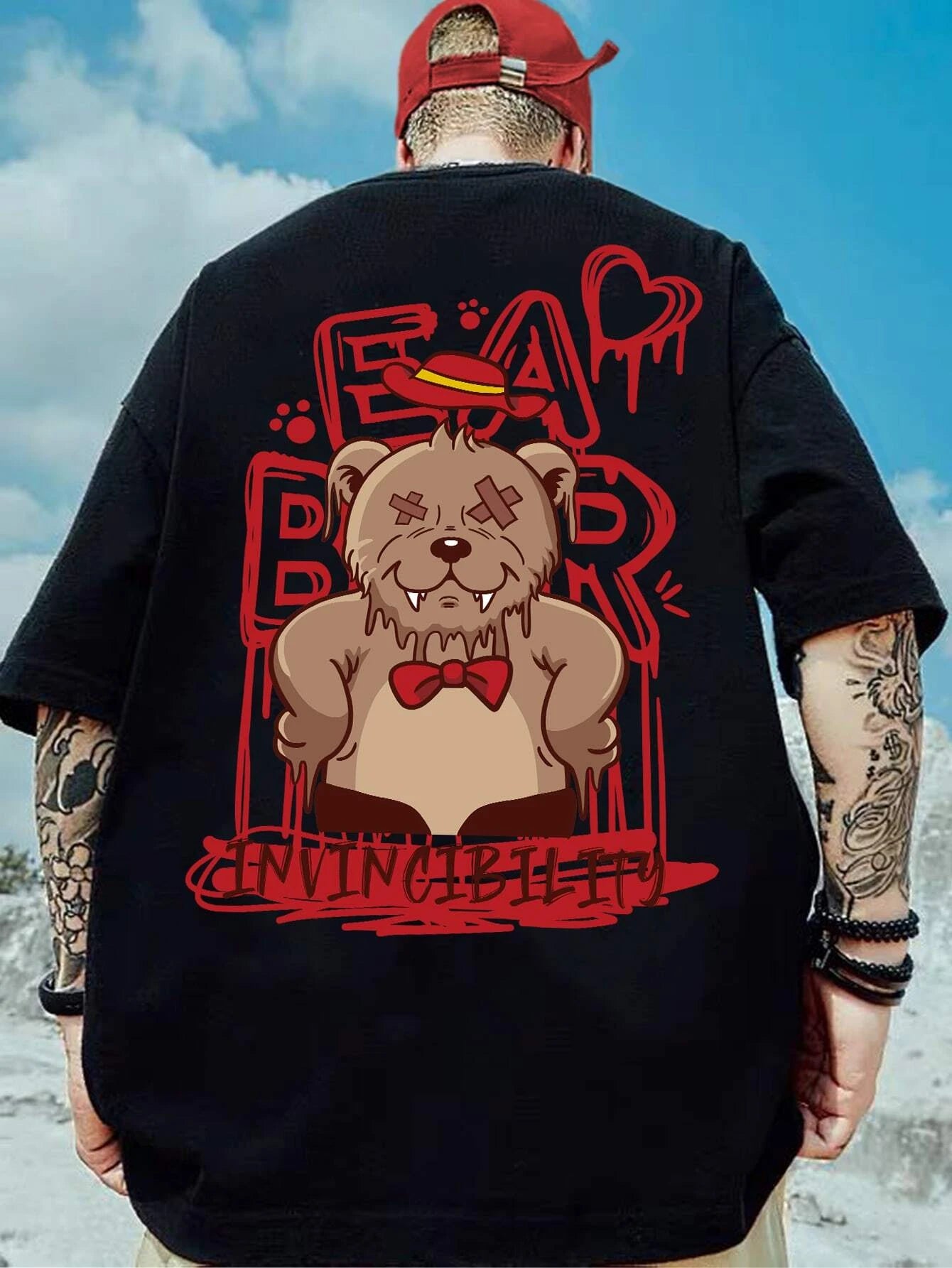 Camiseta Básica Unissex Com Estampa Ursinho Derretendo