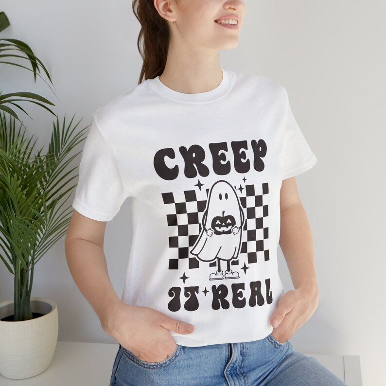 Camiseta Básica Halloween Creep It Real Ghost