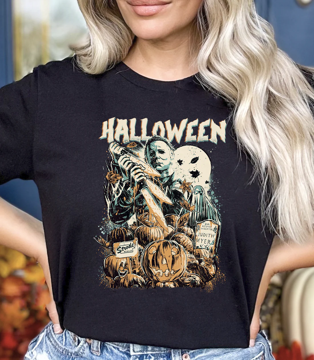 Camiseta Básica Halloween Myers