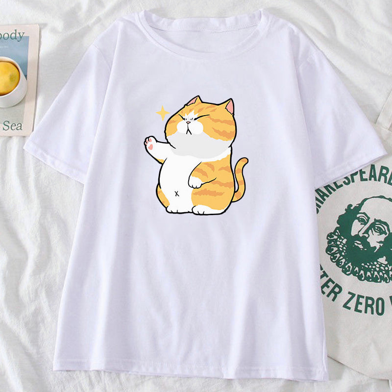 Camiseta Básica Casal Cute Couple Cat Dog