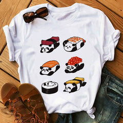 Camiseta Básica Panda Sushi