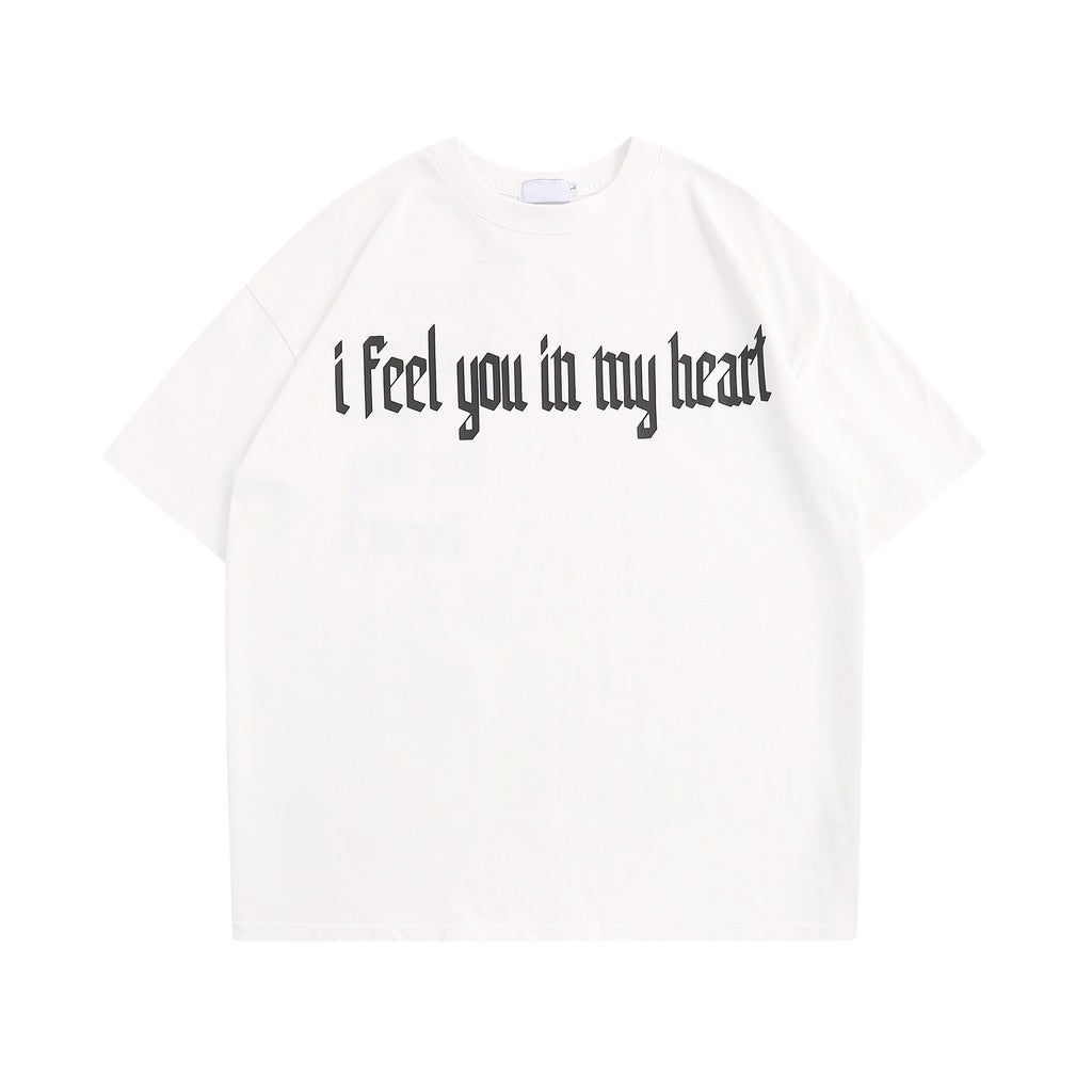 Camiseta Básica Unissex I Feel You in My Heart Skull
