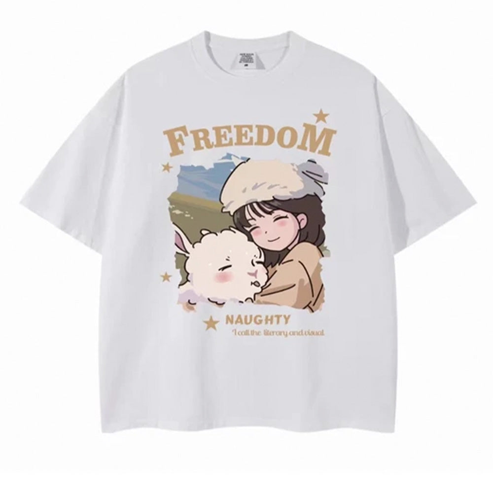 Camiseta Infantil Freedom Girl and Sheep