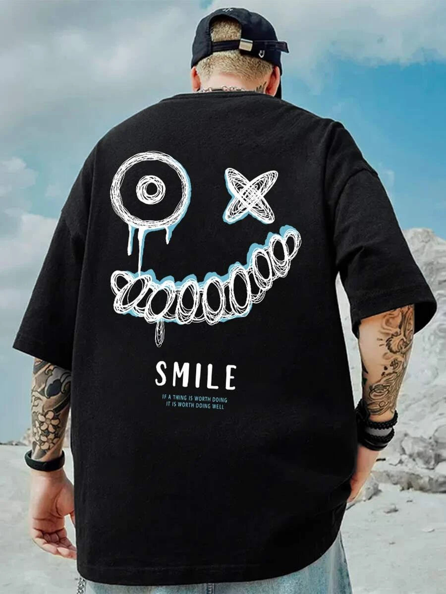 Camiseta Street Masculina Smile Psycho Moda