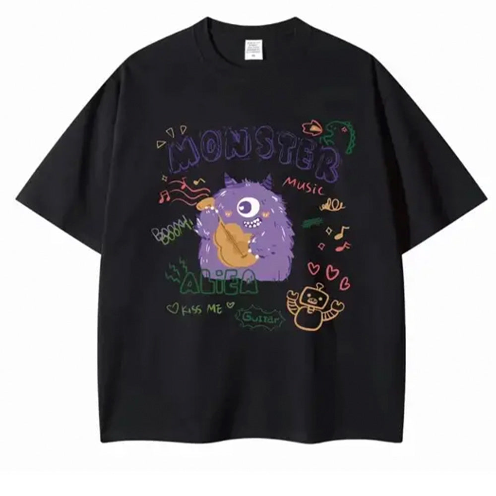 Camiseta Infantil Monster Music