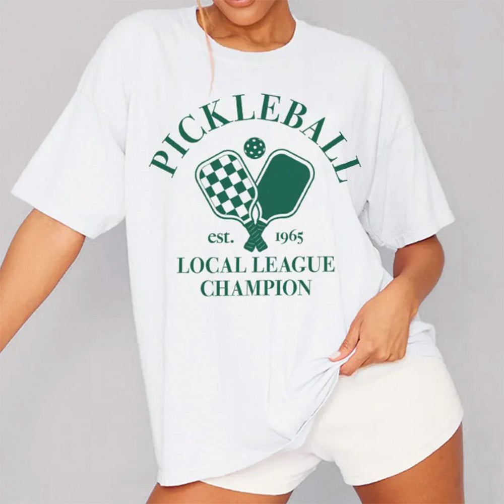 Camiseta Básica Feminina Com Estampa Tennis De Mesa