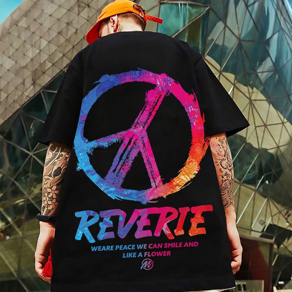 Camiseta Básica Com Estampa Reverie Circulo Colorido