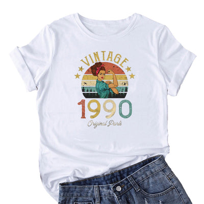 Camiseta Básica Com Estampa Mulher Forte 1990