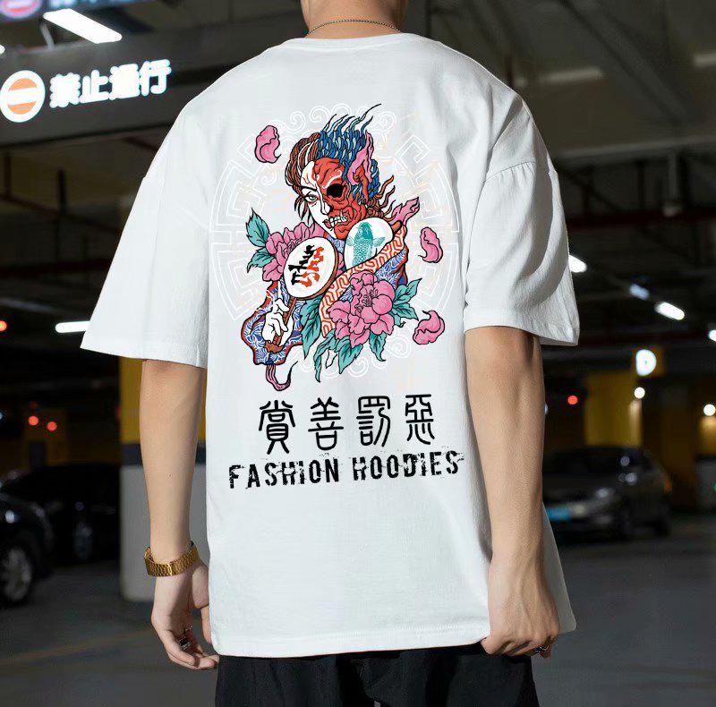 Camiseta Básica Com Estampa Geisha Japones