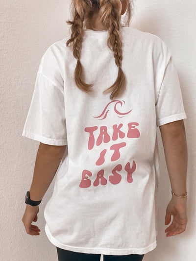 Camiseta Feminina Com Estampa Take It Easy Onda