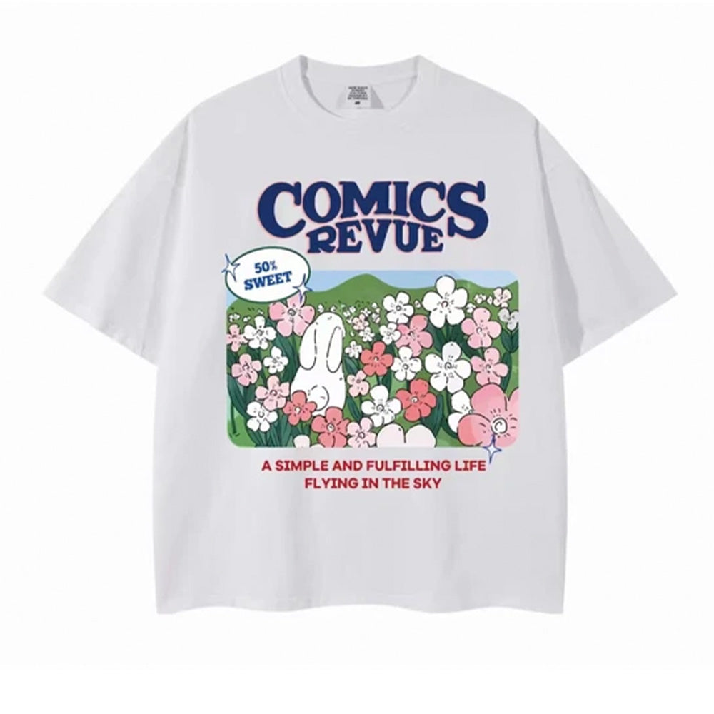 Camiseta infantil Com Estampa Campo De Flores