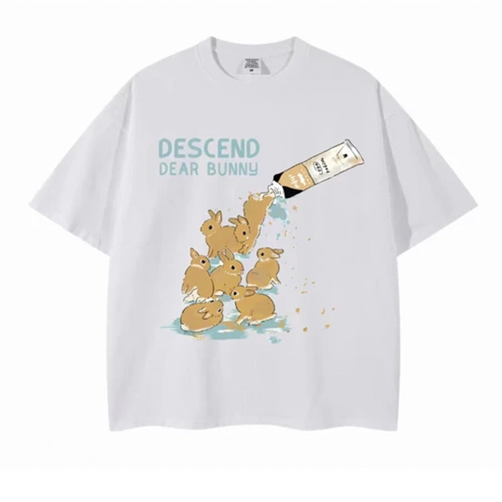 camiseta Infantil Com Estampa Coelhos Bebê