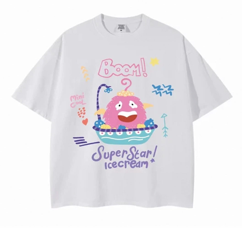 Camiseta infantil Com Estampa Monstro Na Banheira