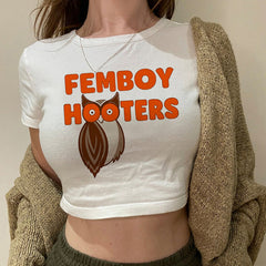 Camiseta Cropped Femboy Hooters