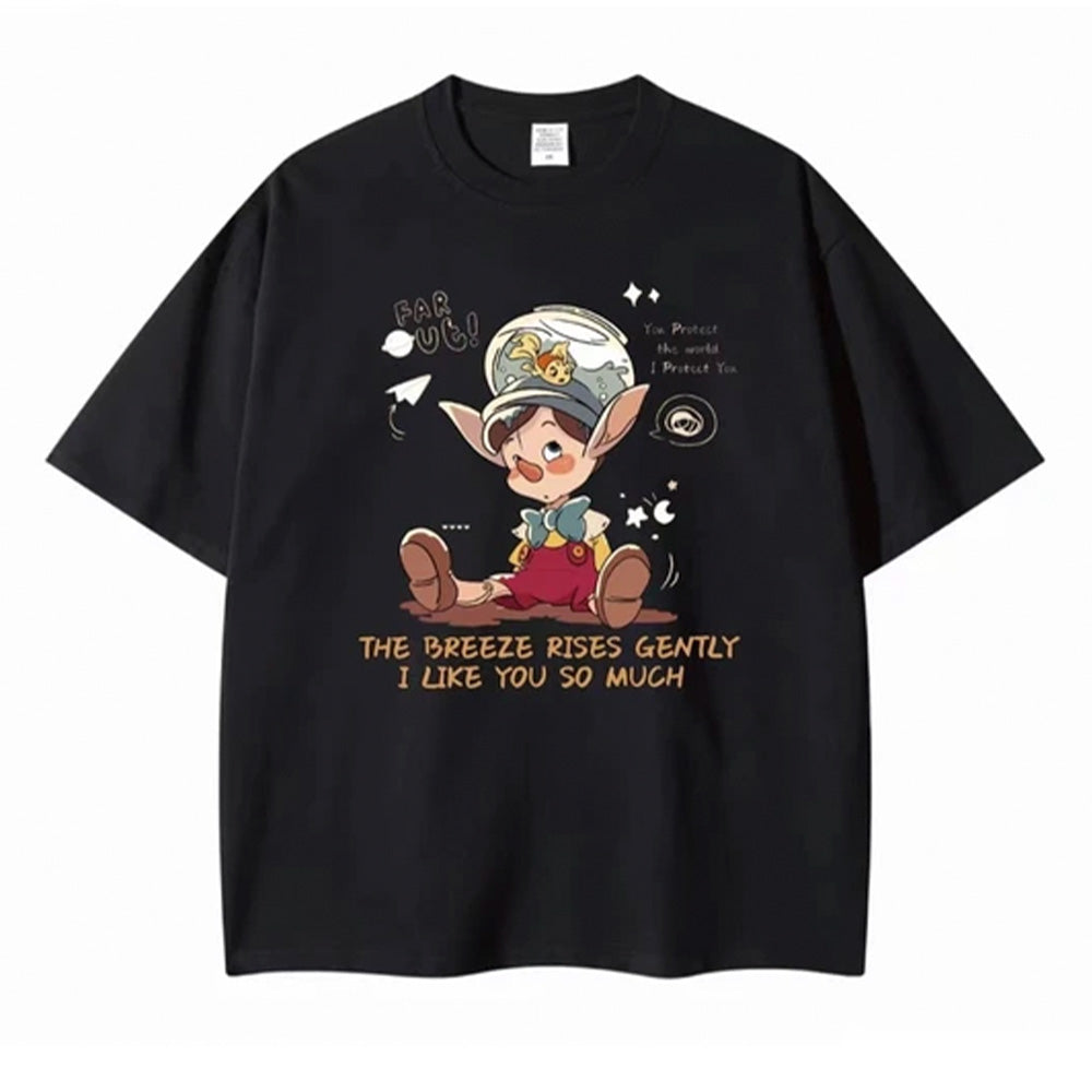 Camiseta Infantil com Estampa Pinóquio Desenho