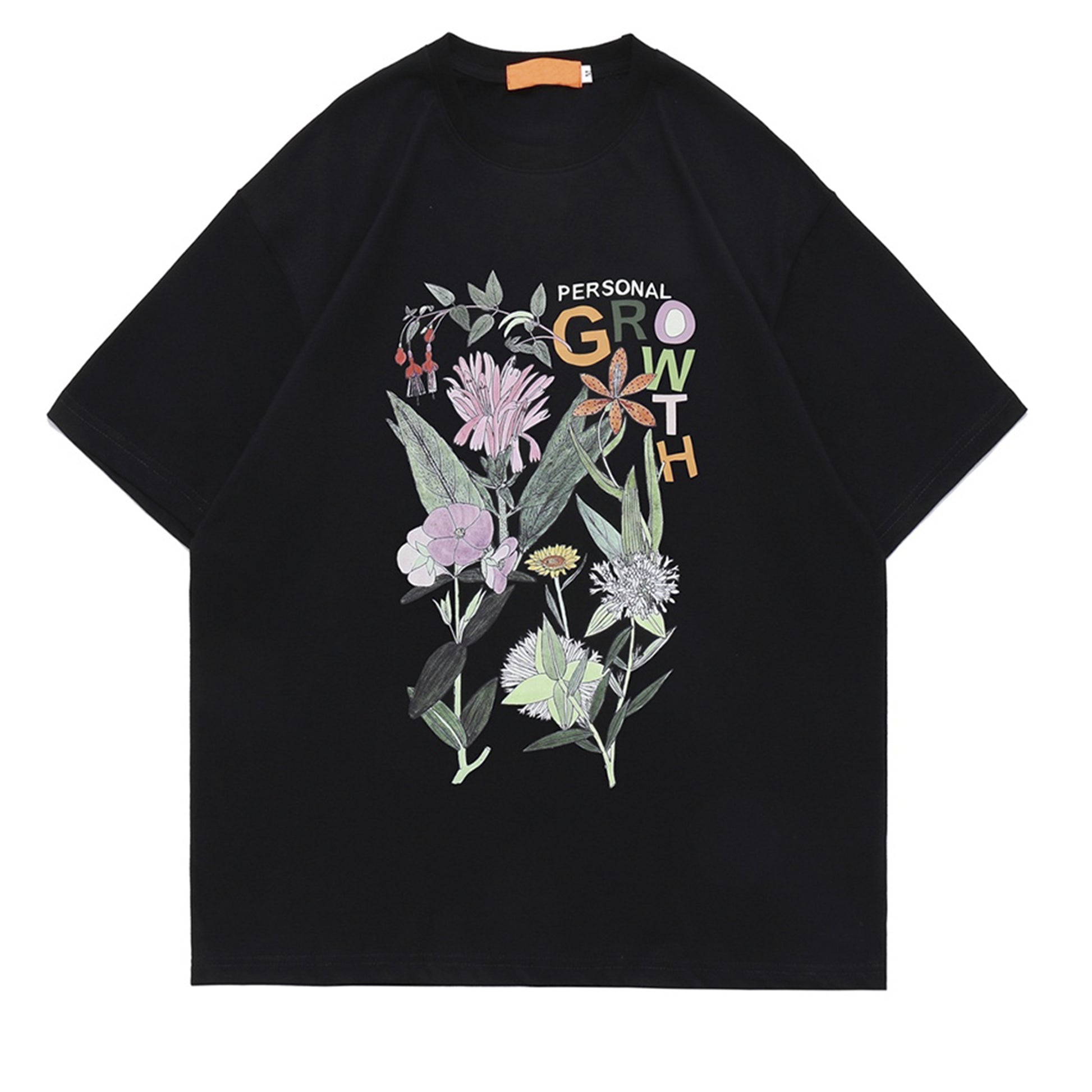 Camiseta Básica Com Estampa Flores Jardim