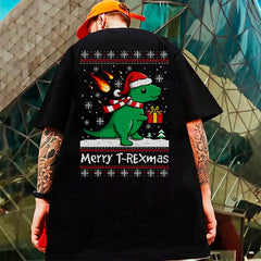 Camiseta Básica Merry T-Rexmas