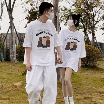 Camiseta Básica Com Estampa Cachorrinhos Fofos